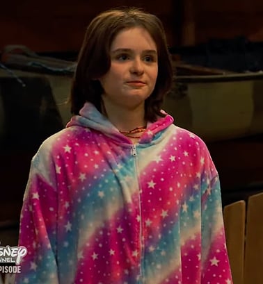 Winnie’s striped star fleece hoodie on Bunkd