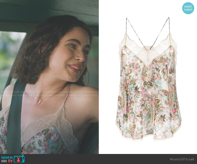Zadig & Voltaire Christy Soft Yoko Top worn by Alice (Cecilia Grace Deacon) on Riverdale