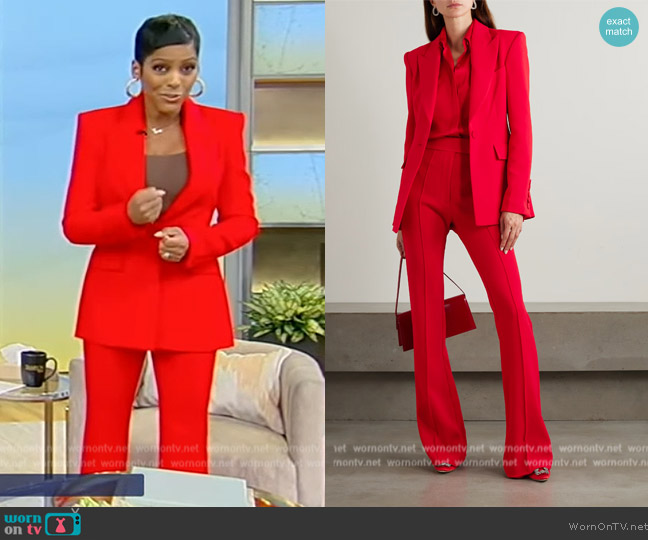 Alex Perry Stretch-crepe blazer worn by Tamron Hall on Tamron Hall Show