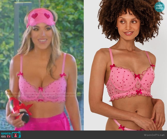 Bras N Things Night Games Secret Lover Push Up Half Cup Bra in Pink worn by Alex Halll (Alex Hall) on Selling the OC