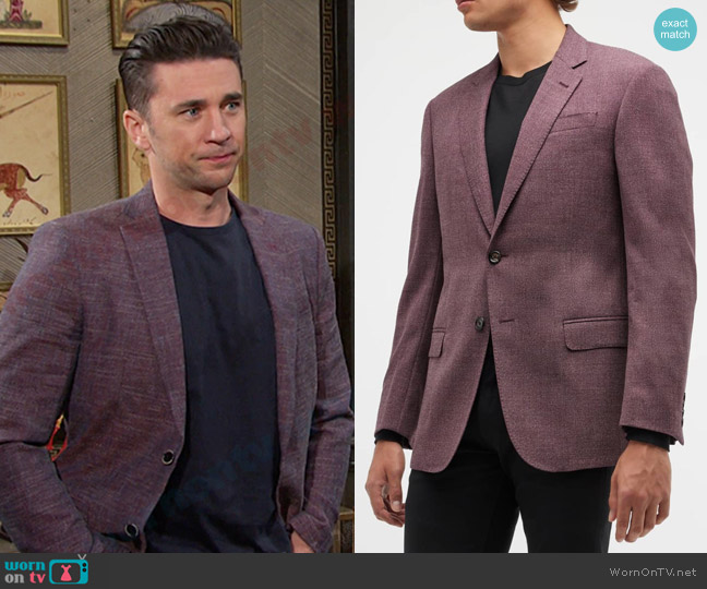 Emporio Armani Textured Solid Sport Coat worn by Chad DiMera (Billy Flynn) on Days of our Lives