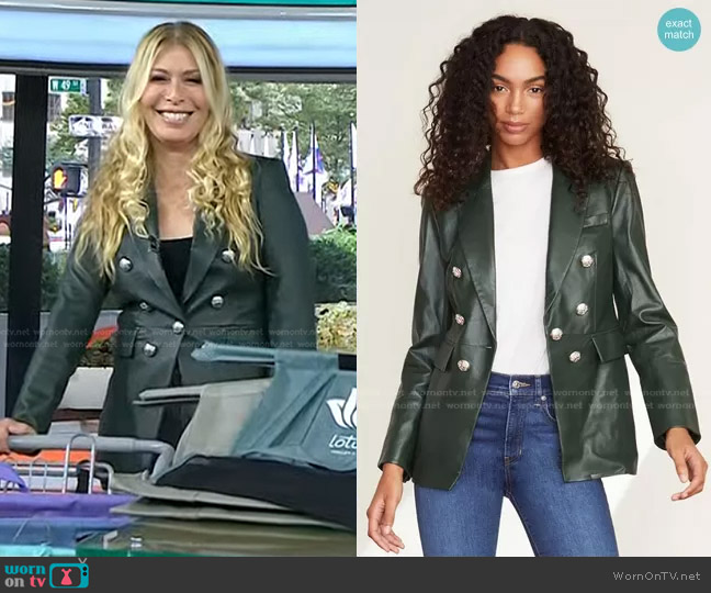 Veronica Beard Gaya Leather Dickey Jacket worn by Jill Martin on Today