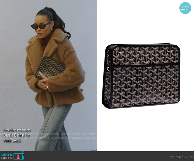 Goyard Jouvence Toiletry Bag worn by Sai De Silva on The Real Housewives of New York City
