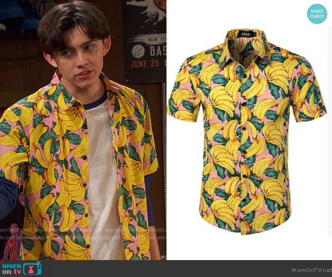 Hawaiian Shirt from Amazon worn by Neil (Felix Avitia) on Ravens Home