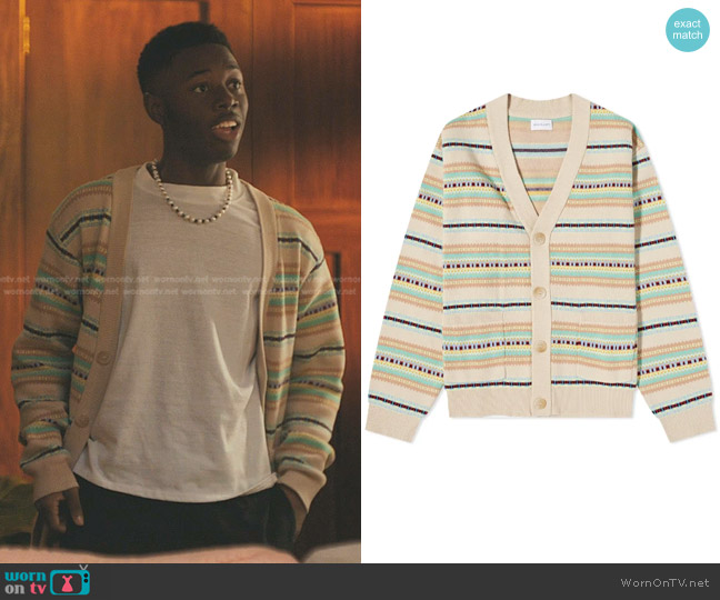 John Elliott Nogales Cardigan worn by Kevin Williams (Alex R. Hibbert) on The Chi