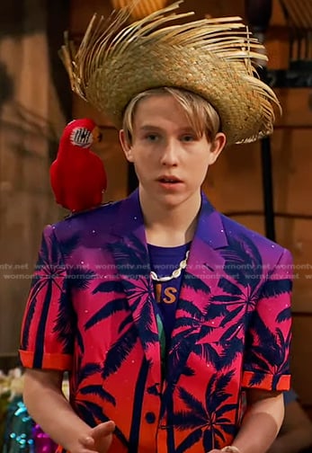 Jake’s palm tree print short sleeve blazer on Bunkd