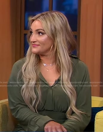 Jamie Lynn Spears’s army green dress on Good Morning America