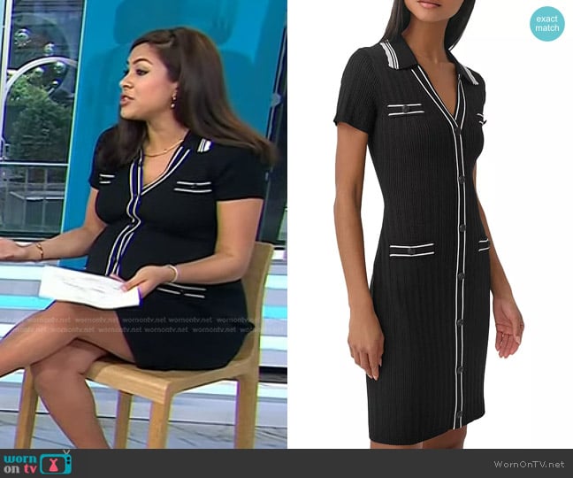 Karl Lagerfeld Variegated Ribbed Dress worn by Seema Mody on Today