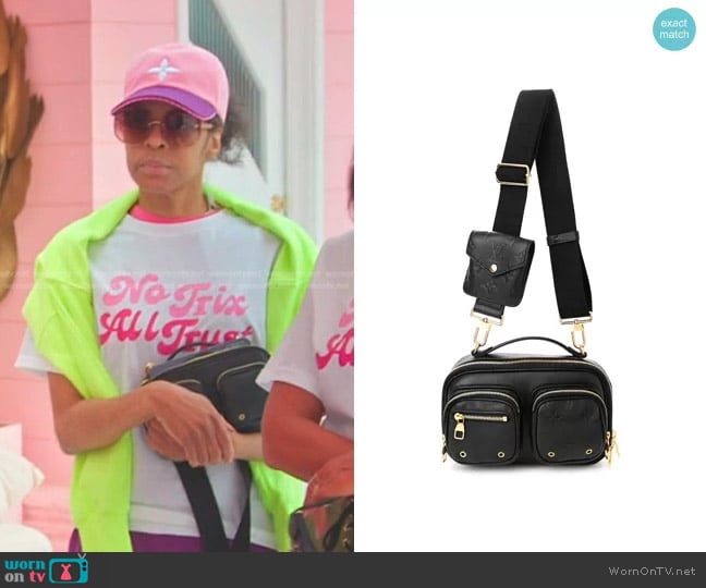 Louis Vuitton Monogram Embossed Utility Crossbody worn by Mary Cosby on The Real Housewives of Salt Lake City