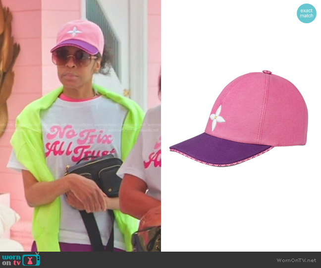 Louis Vuitton Vuittamins Play Cap in Pink/Purple worn by Mary Cosby on The Real Housewives of Salt Lake City