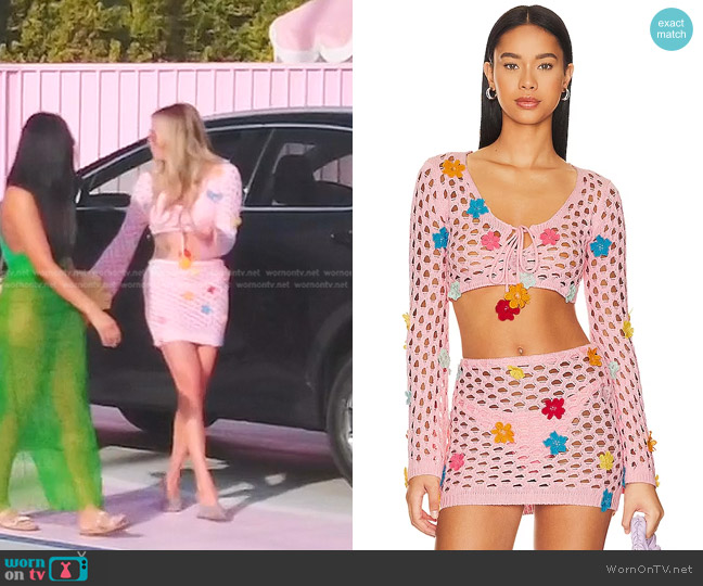Lovers and Friends Flower Power Top worn by Whitney Rose on The Real Housewives of Salt Lake City