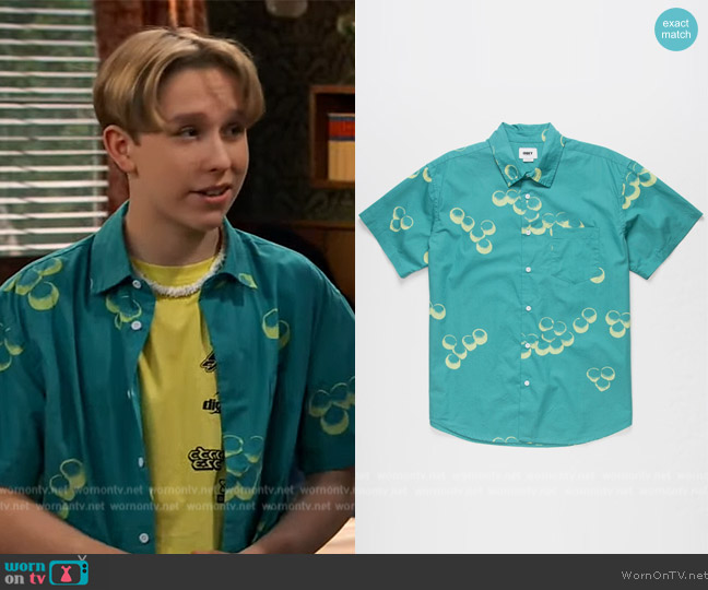 Obey Button Up Shirt worn by Jake (Luke Busey) on Bunkd