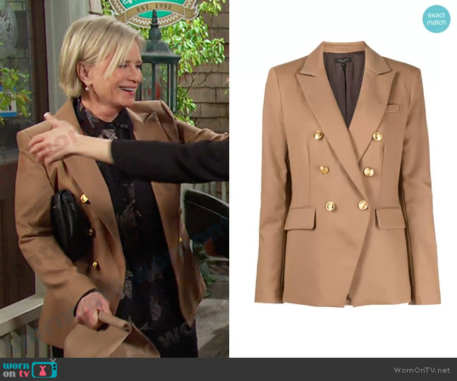 Rag & Bone Preston Double-Breasted Blazer worn by Kayla Brady (Mary Beth Evans) on Days of our Lives