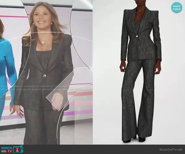 Sergio Hudson Strapless Bustier Top worn by Jenna Bush Hager on Today