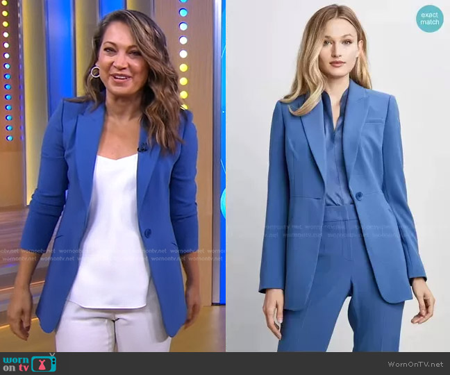 Elie Tahari Single Button Blazer worn by Ginger Zee on Good Morning America
