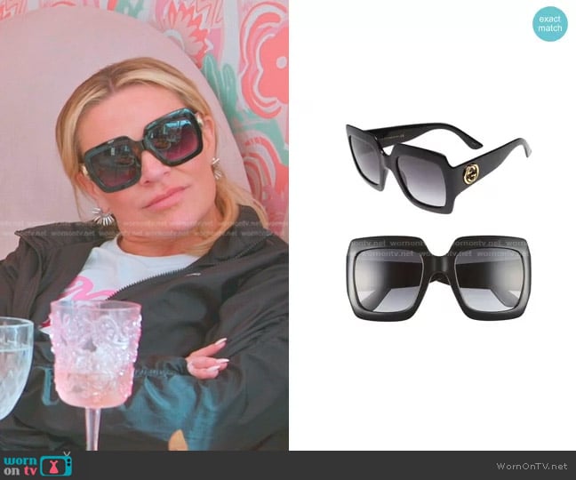 Gucci Square Sunglasses worn by Heather Gay on The Real Housewives of Salt Lake City