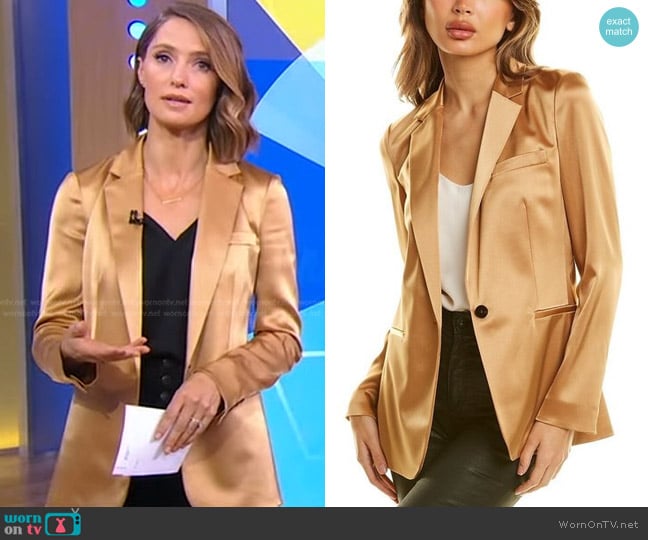 Theory Grinson Blazer worn by Kayna Whitworth on Good Morning America