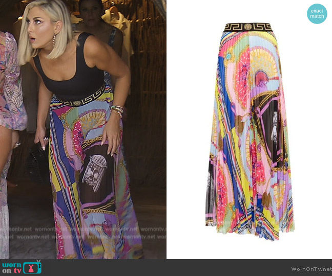 Versace Plisse Ventagli Pant worn by Gina Kirschenheiter on The Real Housewives of Orange County