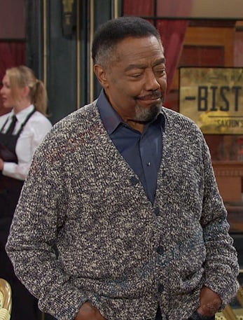 Abe’s marled cardigan on Days of our Lives