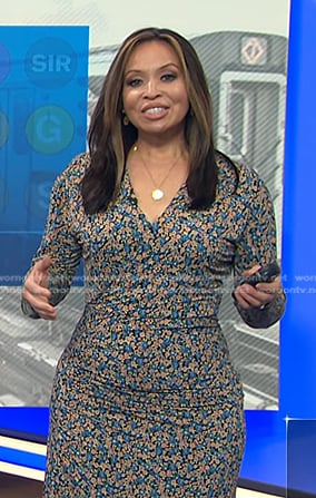 Adelle’s floral v-neck dress on Today