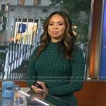 Adelle’s green printed mock neck dress on Today