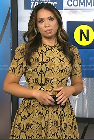 Adelle’s yellow printed dress on Today