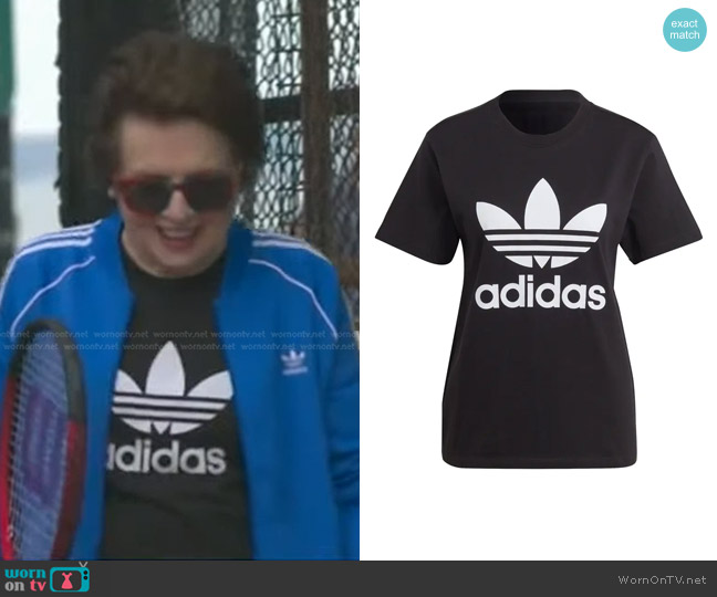 Adidas Trefoil Cotton Graphic T-Shirt worn by Billie Jean King on Good Morning America