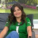 Adrianna’s grey jersey tee on Today