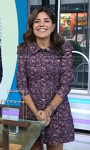 Adrianna’s floral puff sleeve mini dress on Today