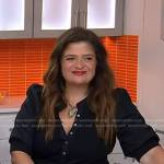 Alex Guarnaschelli’s black puff sleeve top on Today