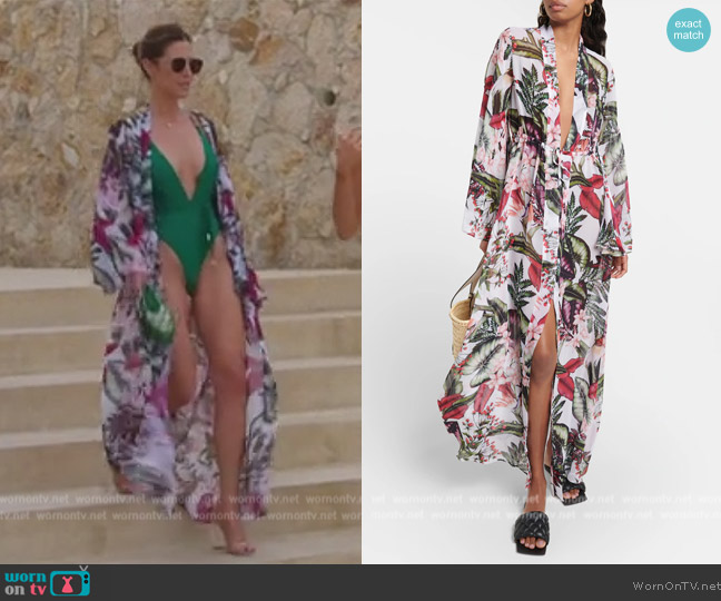 Alexandra Miro Betty floral chiffon beach dress worn by Polly Brindle (Polly Brindle) on Selling the OC