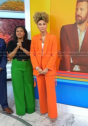 Ally’s orange blazer and pants on Today