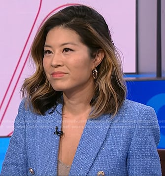 Angela Cenedella’s blue tweed blazer on NBC News Daily