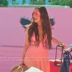 Angie’s pink cutout maxi dress on The Real Housewives of Salt Lake City
