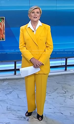 Anne’s yellow double breasted blazer and pants on Today