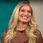 Ashley Bellman’s brown mesh dress on CBS Mornings