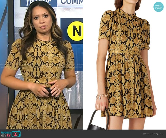 Ba&Sh Cascade Robe Dress worn by Adelle Caballero on Today