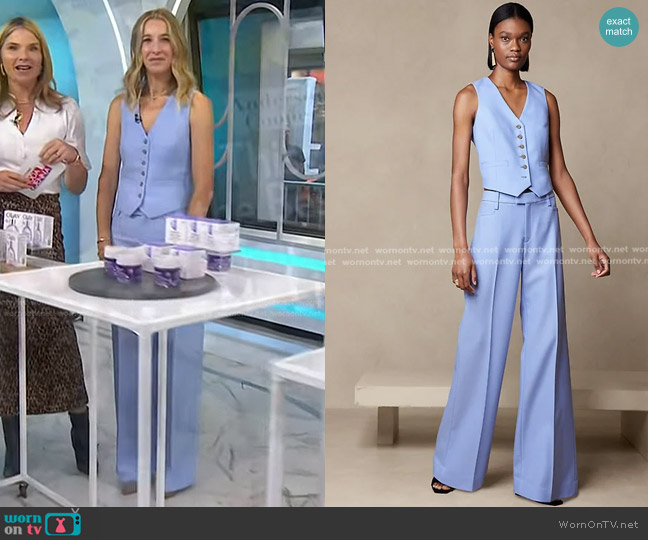 Banana Republic Lido Italian Wool Vest worn by Andrea Lavinthal on Today