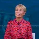 Barbara Corcoran’s red heart print blouse on Good Morning America