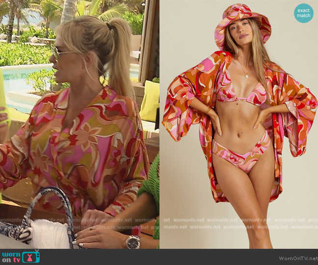 Billabong Loveland 2 Kimono Beach Cover Up worn by Taylor Armstrong on The Real Housewives of Orange County