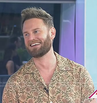 Bobby Berk’s beige floral shirt on Today