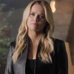 Bradley’s black leather blazer on The Morning Show