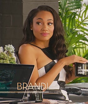 Brandi’s checkerboard leather mini dress on Selling the OC