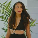 Brandi’s black embellished trim dress on Selling the OC