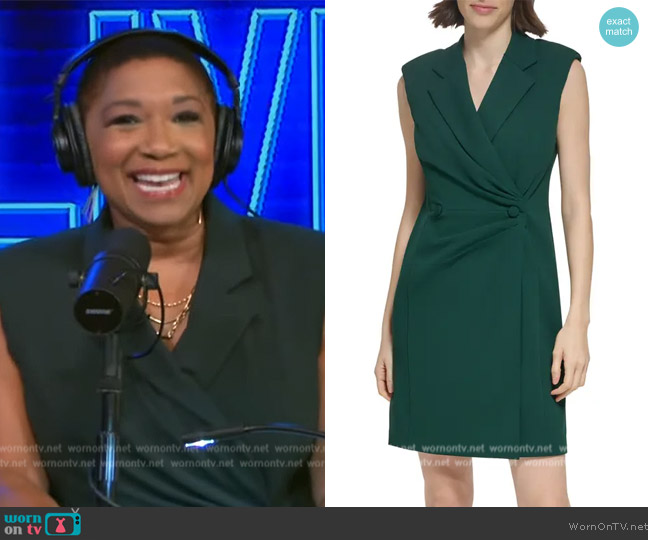 Calvin Klein Sleeveless Blazer Dress worn by Deja Vu on Live with Kelly and Mark