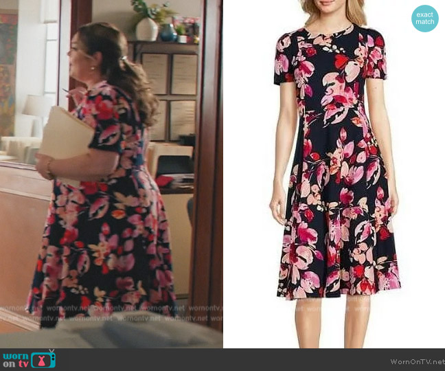 Calvin Klein Scuba Crepe Sheath Dress worn by (Rebecca Field) on All Rise