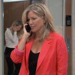 Carly’s orange blazer on General Hospital
