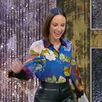 Catt Sadler’s blue floral print blouse on Tamron Hall Show