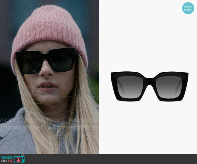 Celine Square Sunglasses worn by Anna Victoria Alcott (Emma Roberts) on American Horror Story