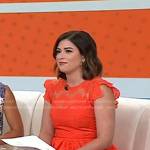 Chloe Melas’s orange lace dress on Today